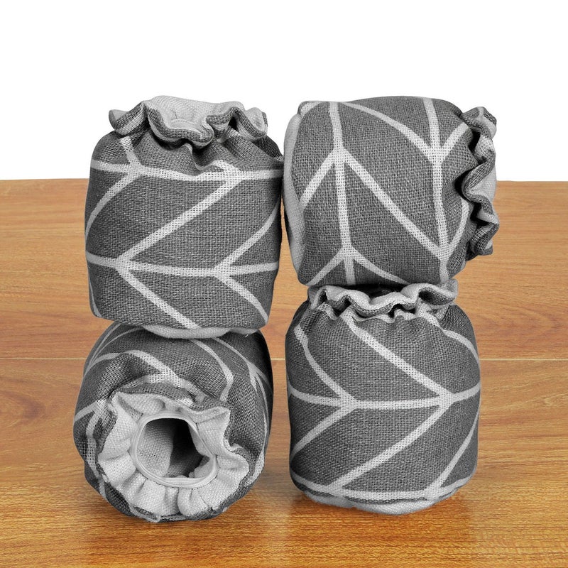 WarmHut Chair Leg Floor Protectors, 16pcs Table Furniture Leg Feet Tips Cloth Leg Caps, Wood Floor Protectors, Home Decoration (Linen Grey) - Image 2